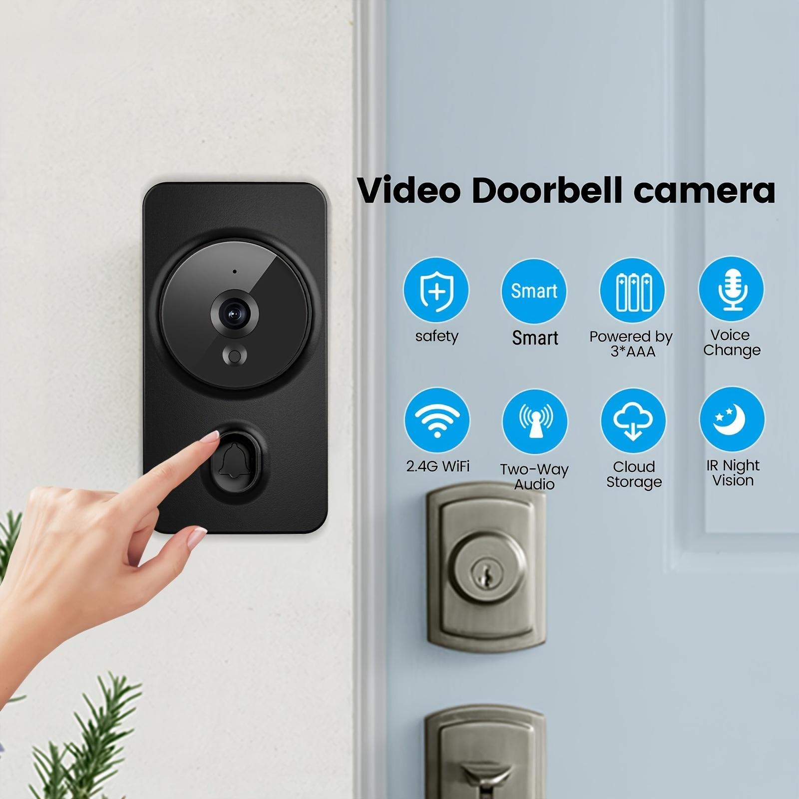 Video doorbell camera with features listed.
