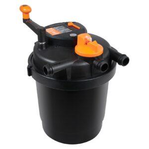 Black and orange water filter system