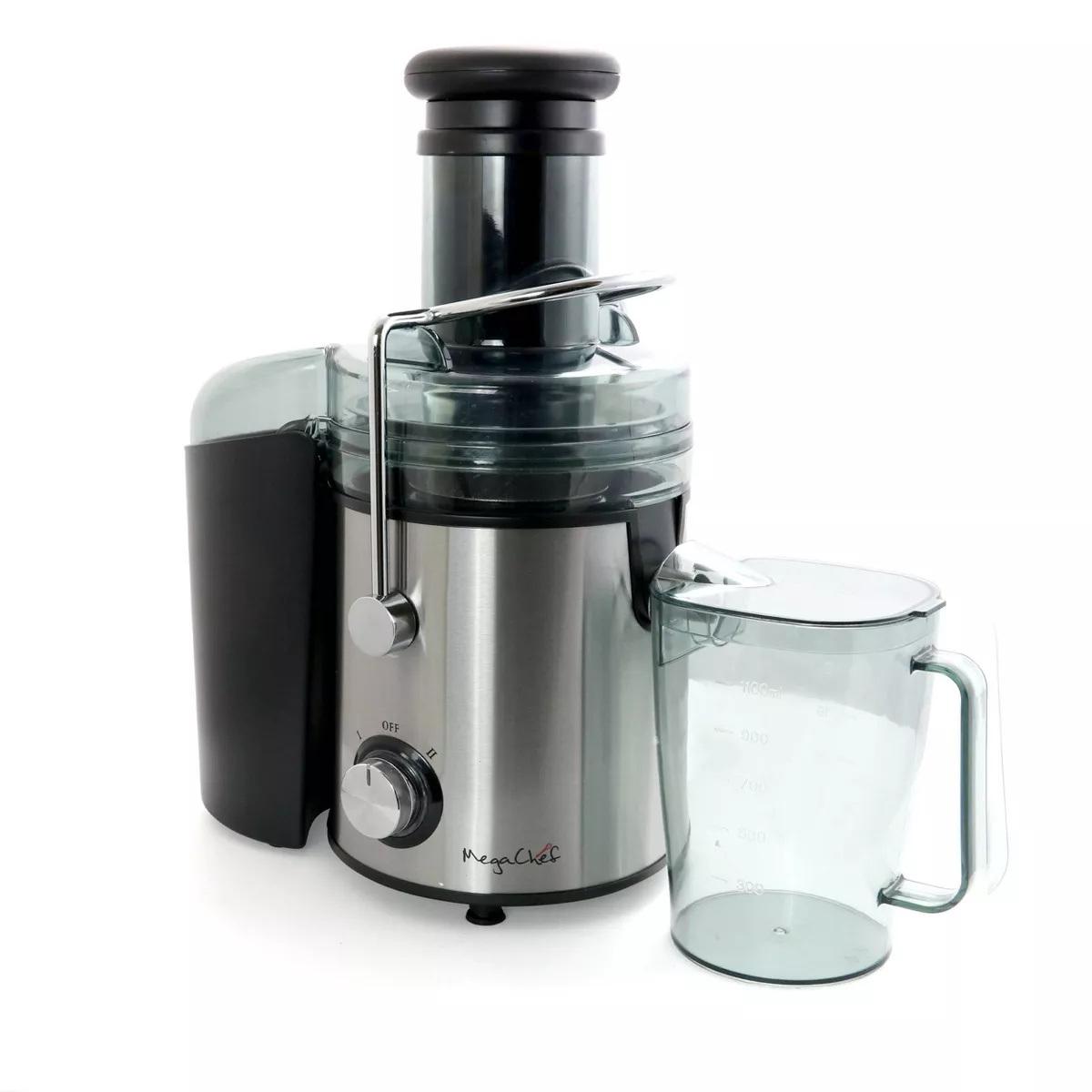 Stainless steel juicer with plastic pitcher