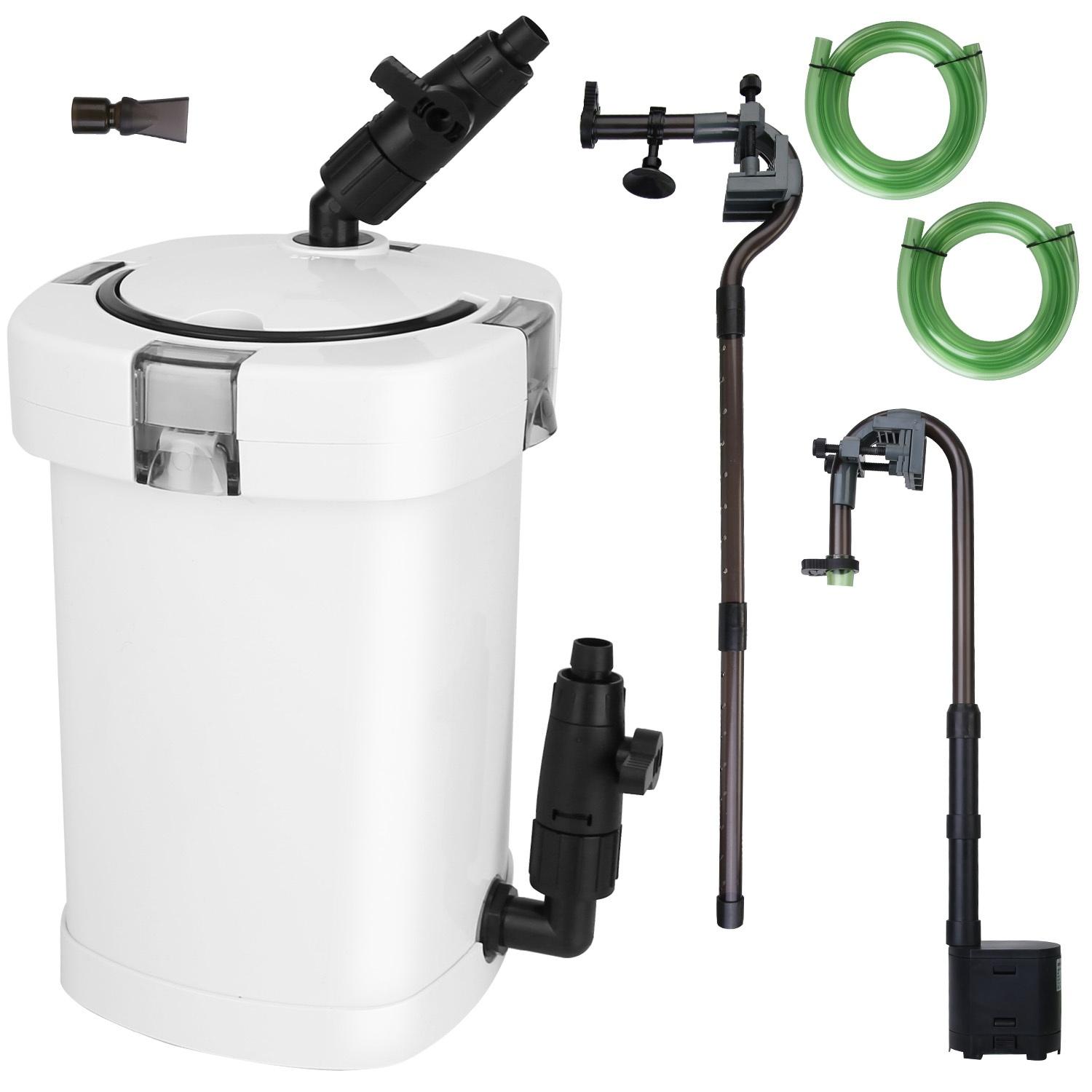 Aquarium filter system with hoses and accessories