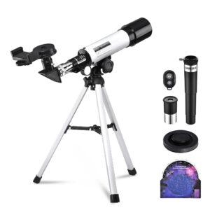 Astronomical telescope with tripod and additional accessories