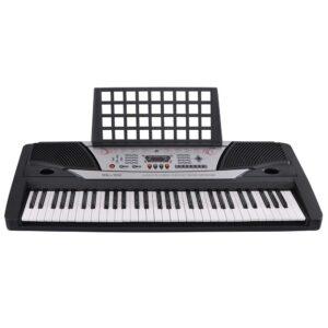 Electronic keyboard with music stand