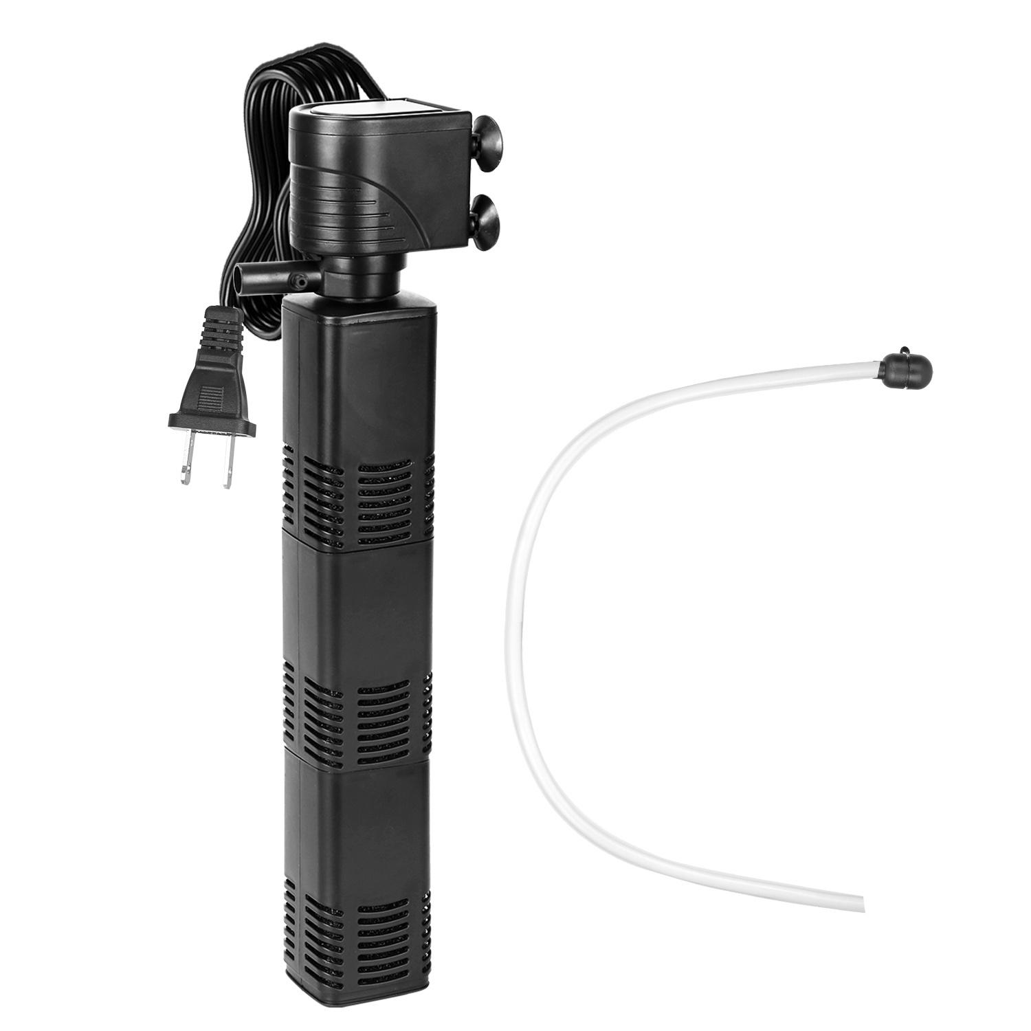Aquarium filter with power cord and hose.