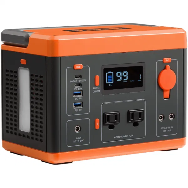 Portable power station with digital display