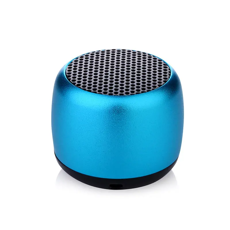 Blue portable Bluetooth speaker front view