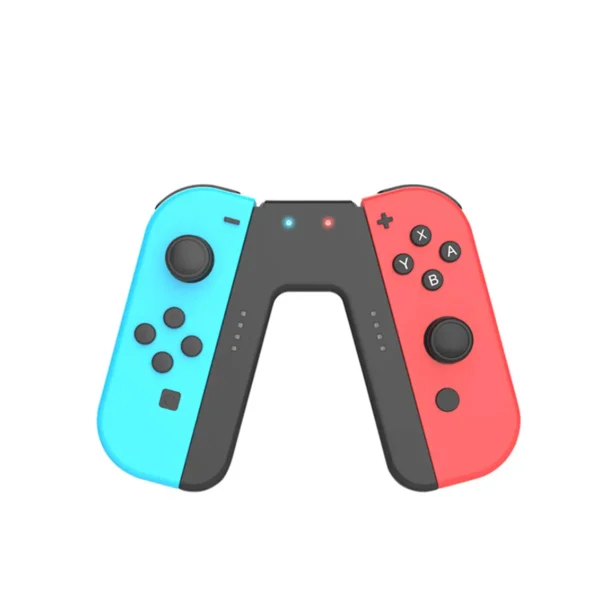 Red and Blue Switch Game Controller - High-Quality, Durable Material, Battery Level Display