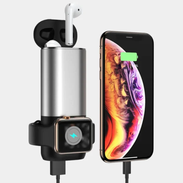 Porta 3 in 1 Wireless Charger for Apple Watch, AirPods, and Phone - Seamless & Convenient Charging Solution