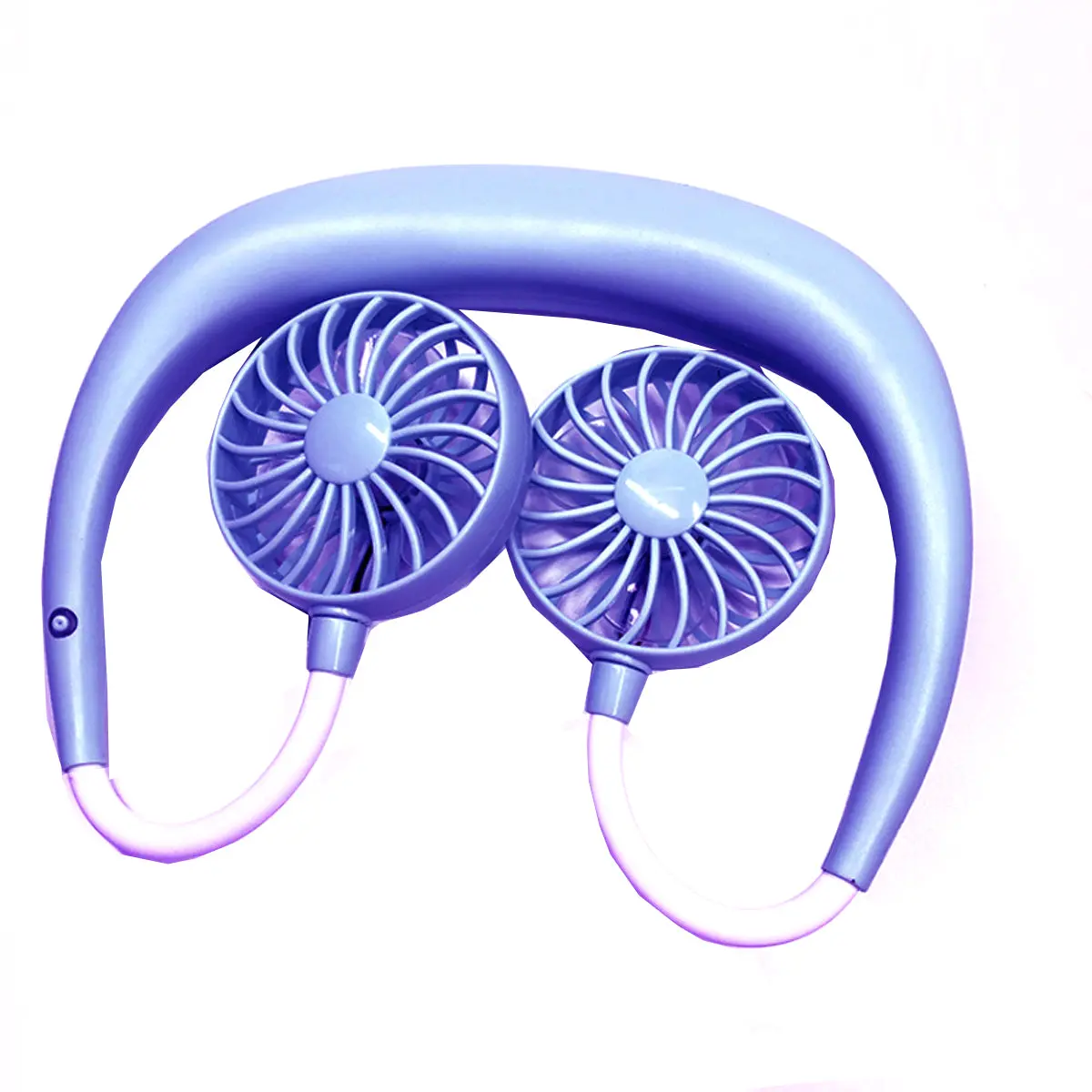 Portable neck fan with dual heads