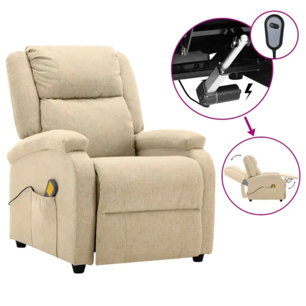 Electric recliner chair with remote control and footrest