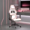 Pink and white gaming chair in modern setup