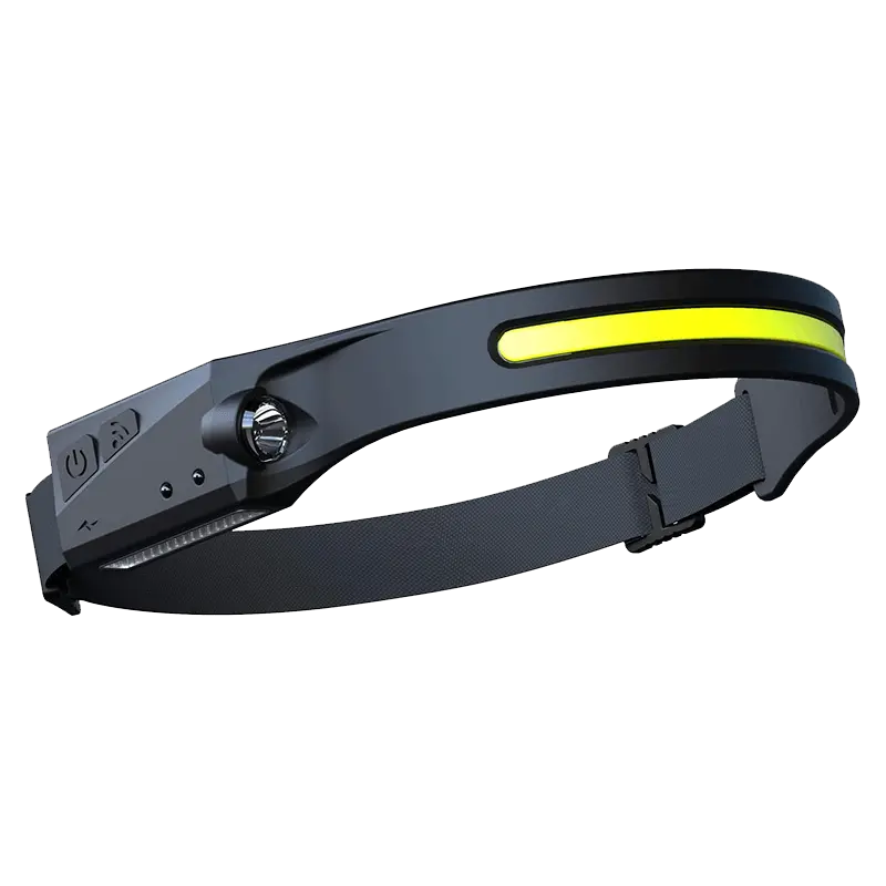 Rechargeable LED headlamp with adjustable strap