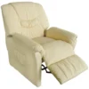 Comfortable beige recliner chair