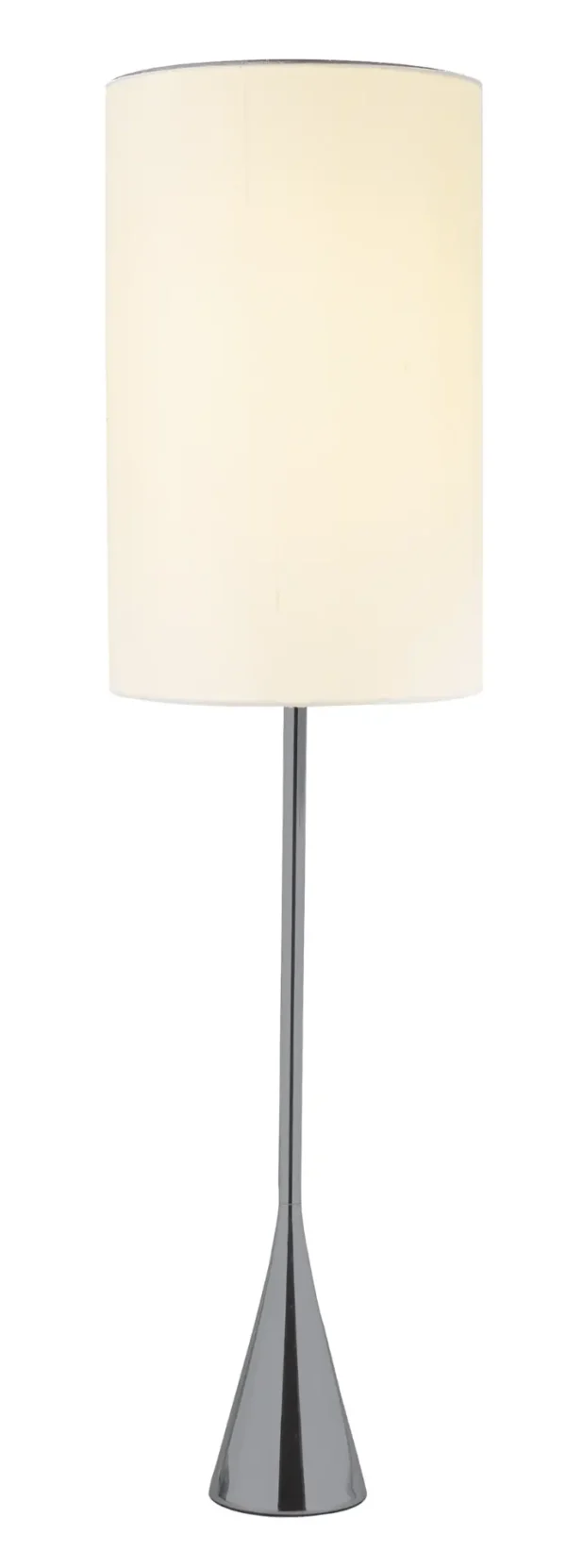 Modern Black Nickel Finish Table Lamp with Tall White Shade | 3-Way Touch Sensor | Contemporary Design