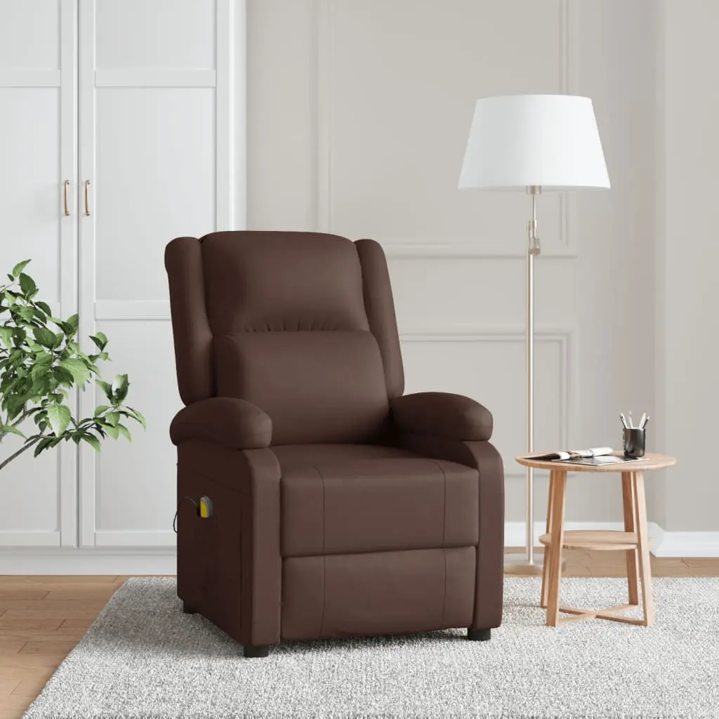 Brown recliner chair in modern living room.