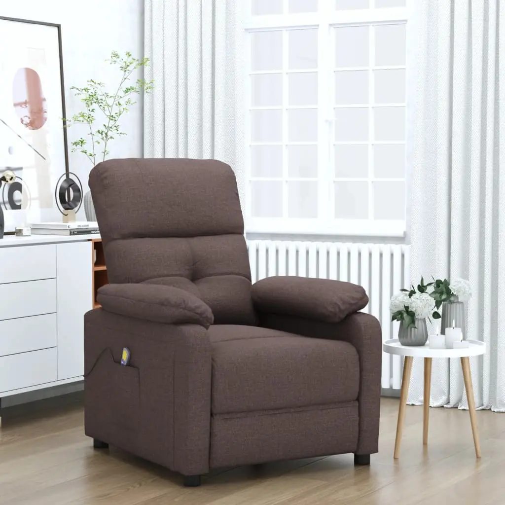 Comfortable brown recliner in modern living room