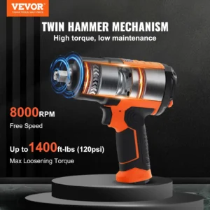 Vevor twin hammer mechanism impact wrench, high torque.