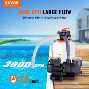 3000 GPH pool pump filter system