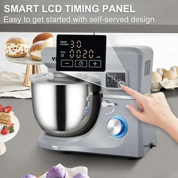 Smart LCD panel on a kitchen mixer.