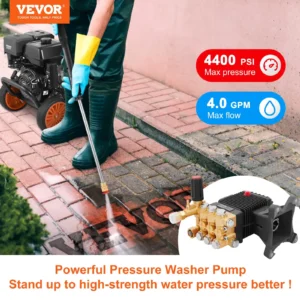 Vevor pressure washer pump and specifications.