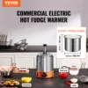 Commercial electric hot fudge warmer on kitchen counter.