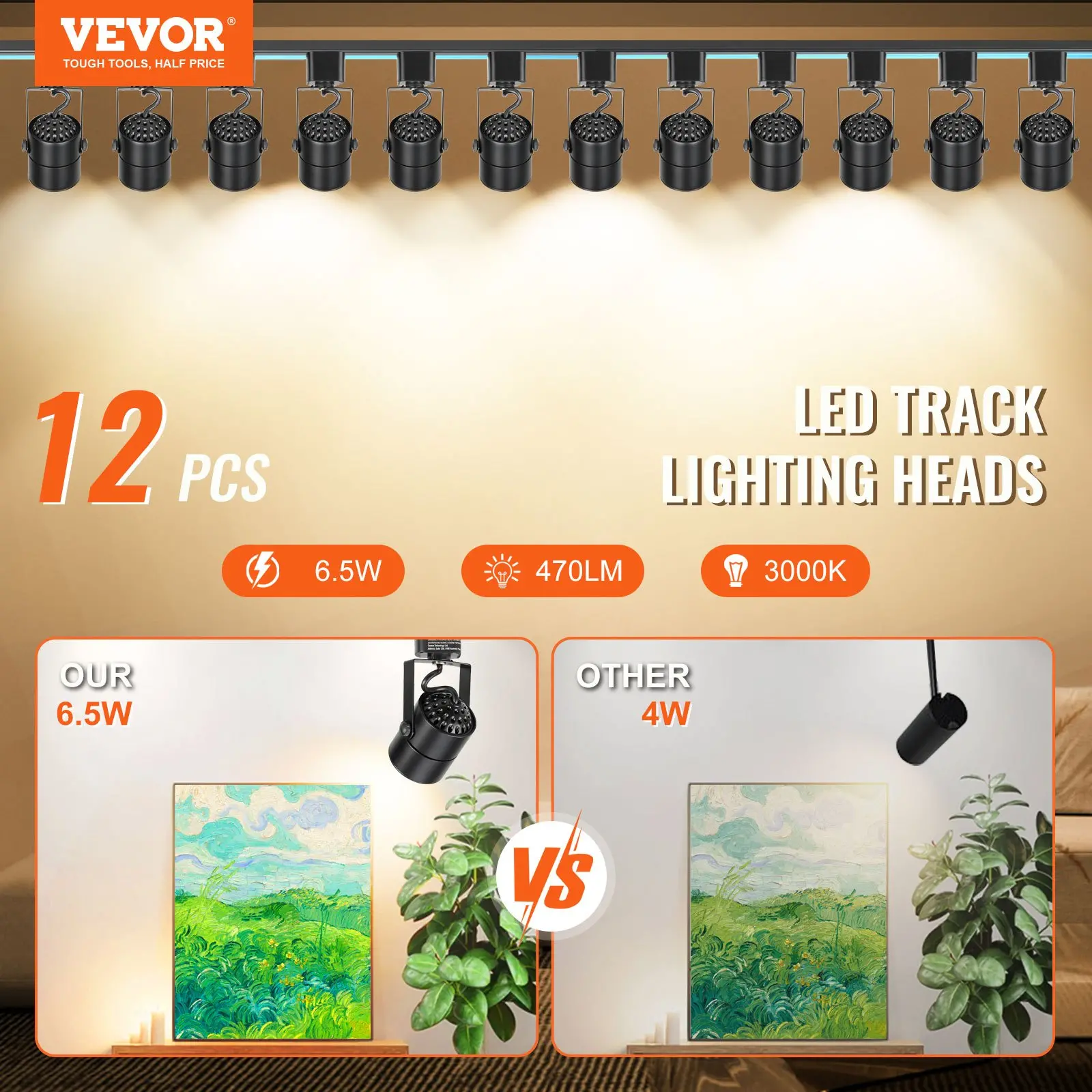 12 LED track lighting heads comparison