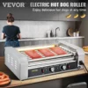 Electric hot dog roller with sausages cooking