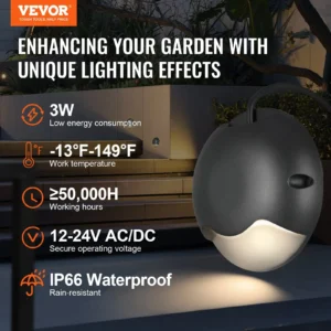 Garden light with low energy, waterproof and durable.