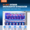 24-inch outdoor undercounter refrigerator with LCD touch panel.