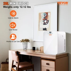 VEVOR 20L mini fridge, home and car use.