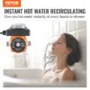 Instant hot water recirculating pump for showers.