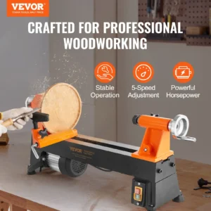 Vevor professional woodworking lathe with stable operation