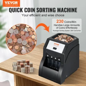 Vevor quick coin sorting machine on a table