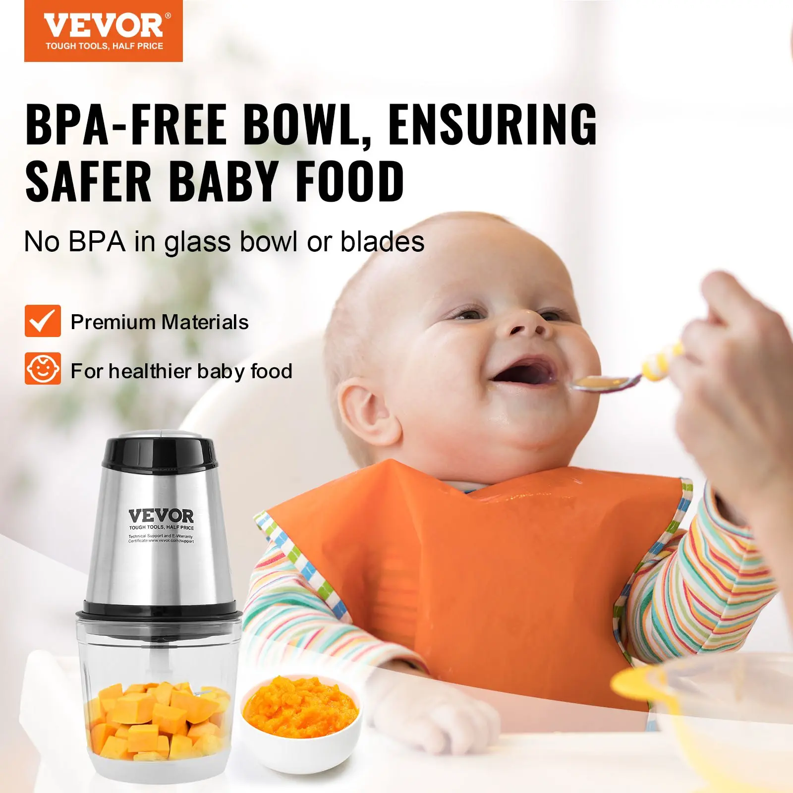 BPA-free baby food processor for healthier feeding.