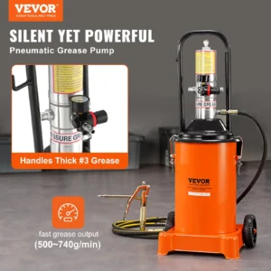 VEVOR pneumatic grease pump handles thick grease efficiently.