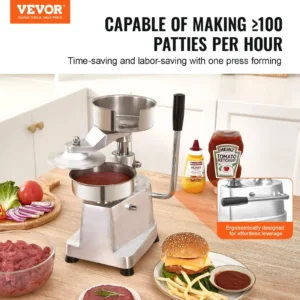 Patty maker machine for fast food preparation