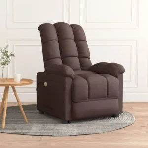 Brown padded recliner chair in living room