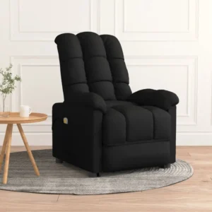 Black reclining chair in modern living room.