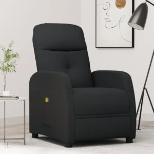 Modern black recliner chair in living room