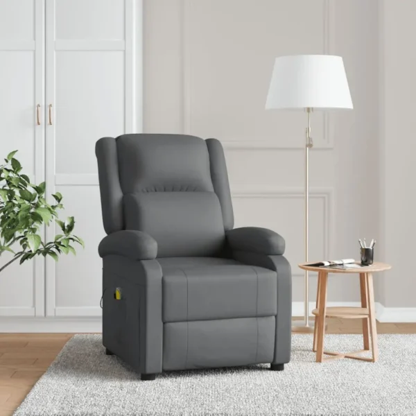 Gray armchair in modern living room