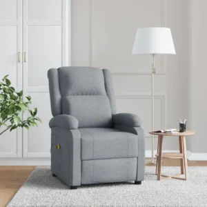 Gray recliner chair in living room