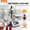 120W gear pump filling jars with high-viscosity liquids.