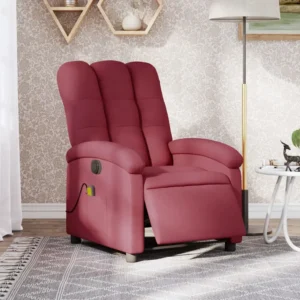 Red recliner chair in a cozy living room