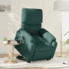 Green recliner chair in modern living room.