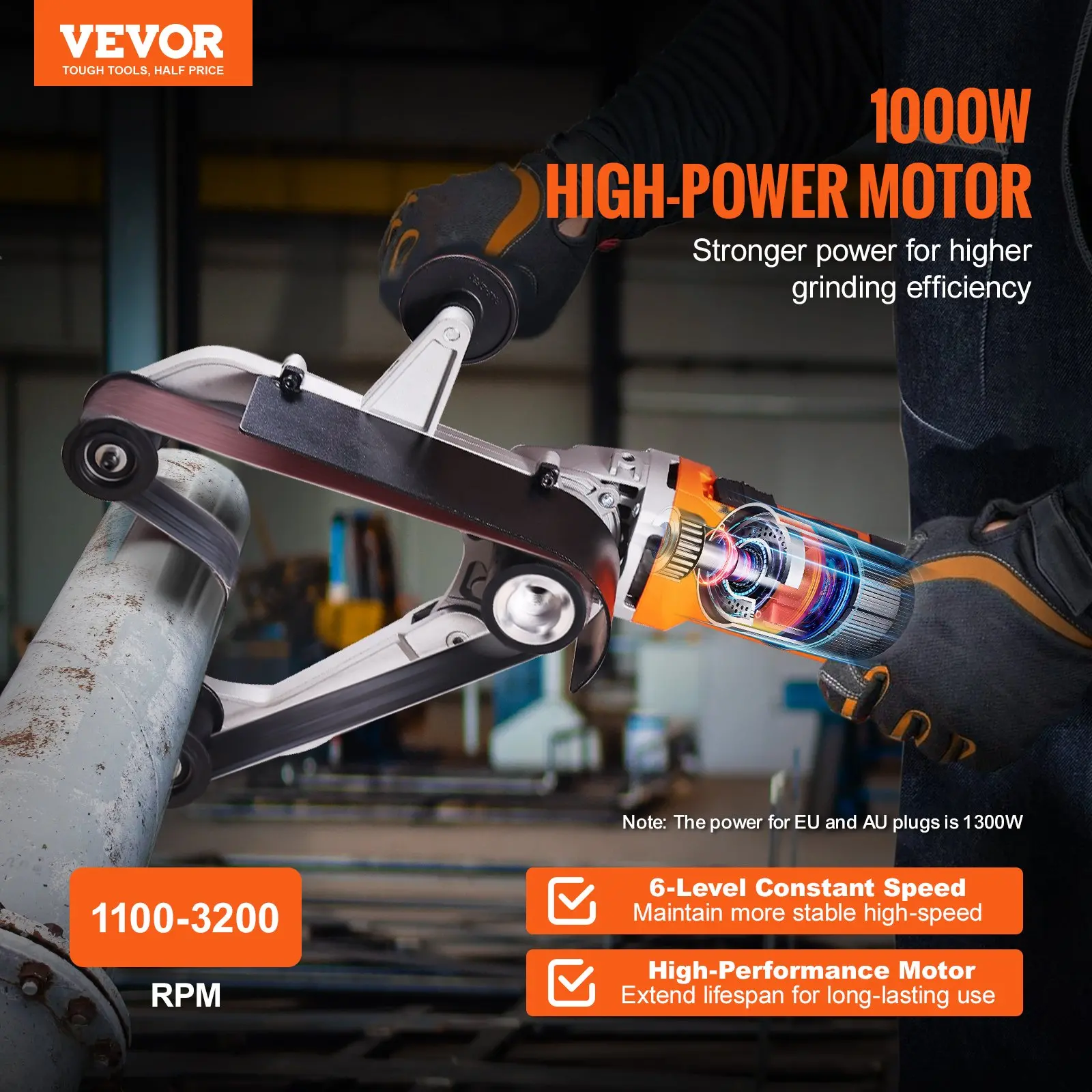 VEVOR high-power motor for efficient grinding tools.