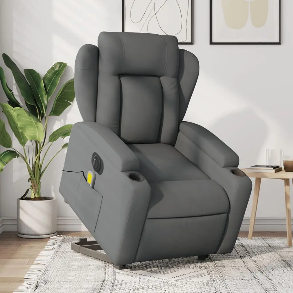 Gray recliner chair in modern living room.