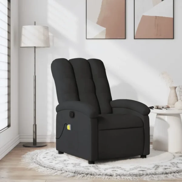 Black recliner chair in modern living room