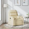 Beige recliner in modern living room.