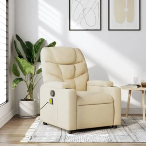 Cream recliner in modern living room.