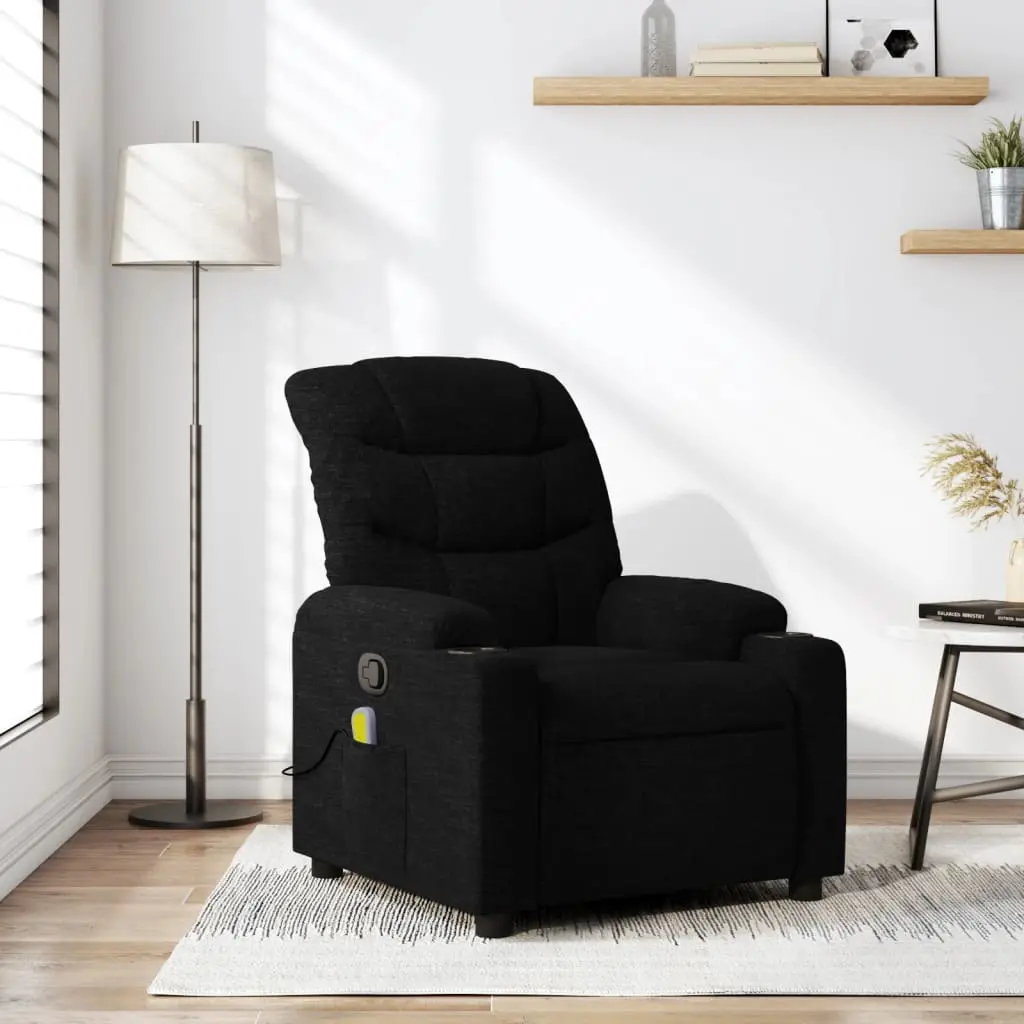 Black recliner in modern living room