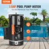 1.5HP pool pump motor by VEVOR near pool.